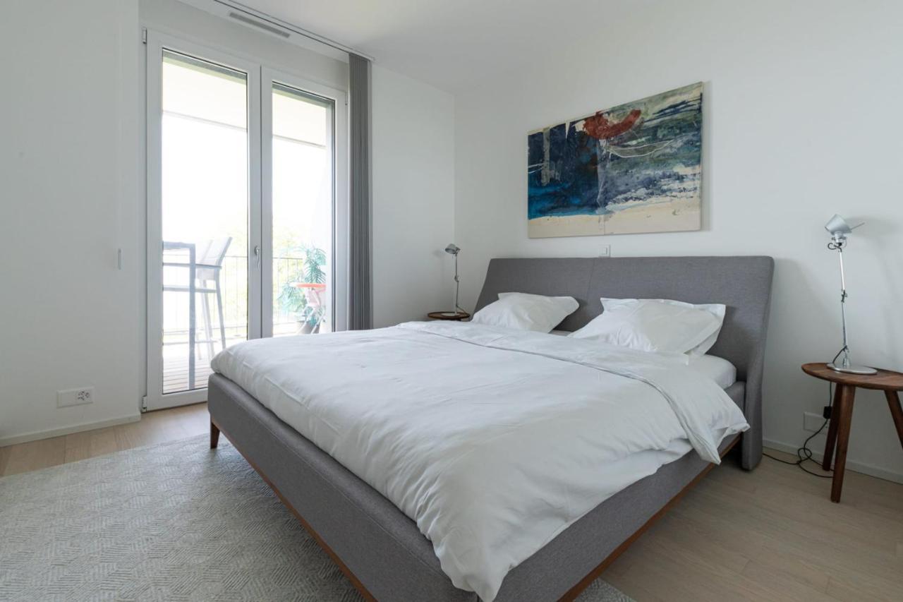 Les Terrasses De Lavaux 1 - Appartement De Luxe Avec Vue Panoramique Et Piscine Puidoux Eksteriør bilde