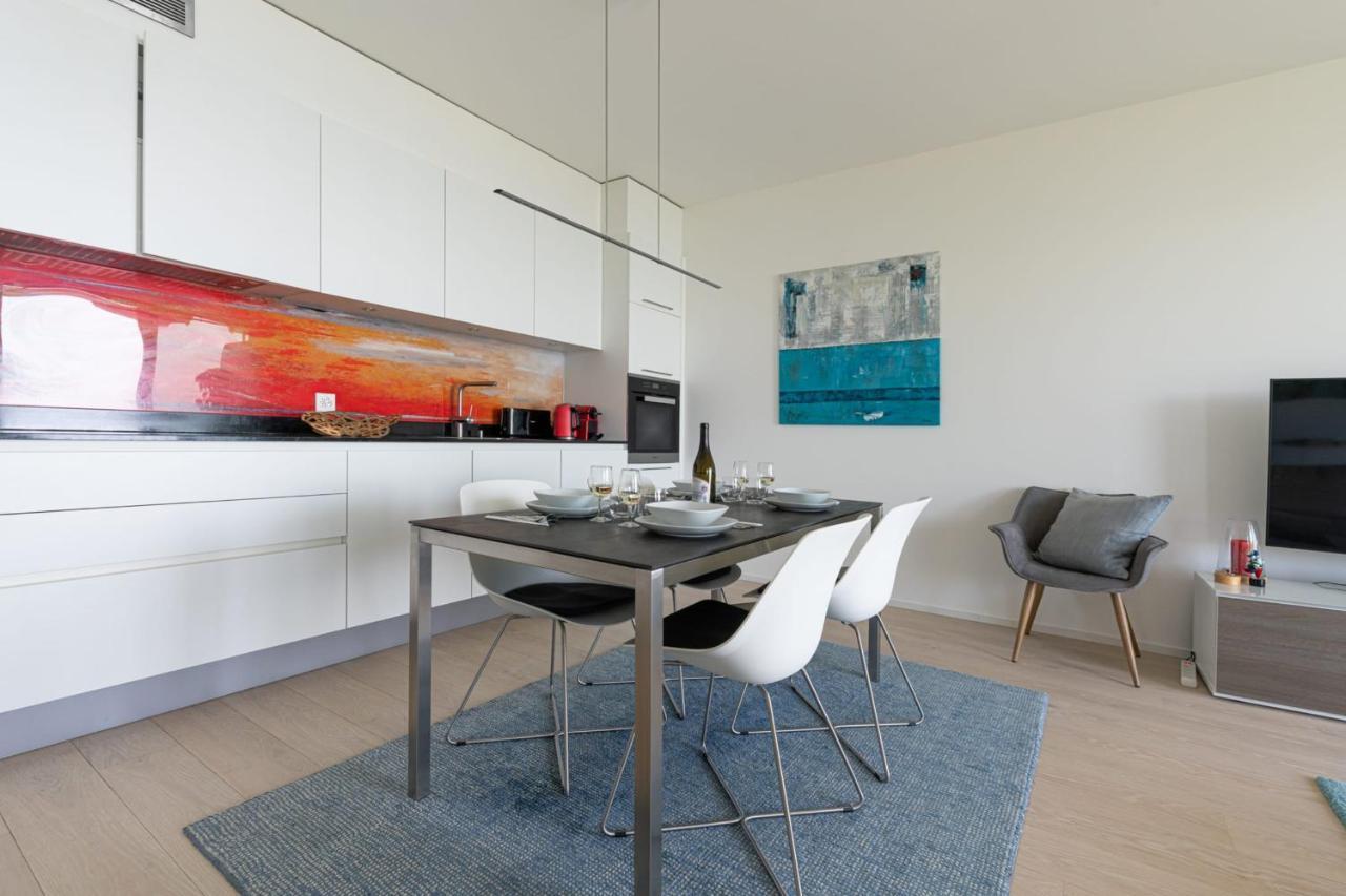 Les Terrasses De Lavaux 1 - Appartement De Luxe Avec Vue Panoramique Et Piscine Puidoux Eksteriør bilde